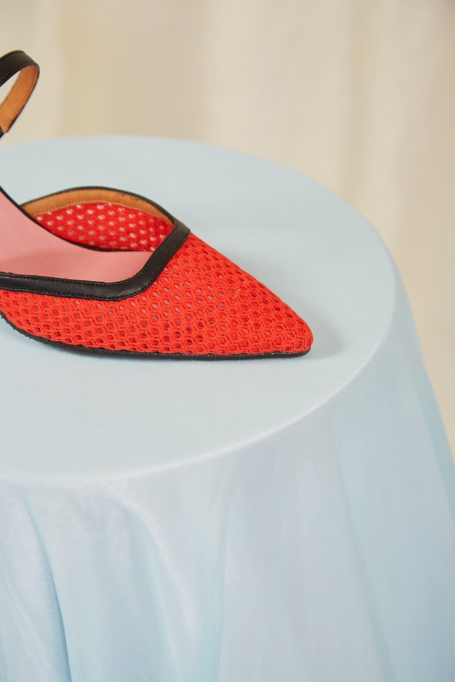 Ibiza Women's Cotton Mesh Pointed Toe High Heels - Comfortable Orange Summer Sandals for Beach Parties, Weddings & Night Out