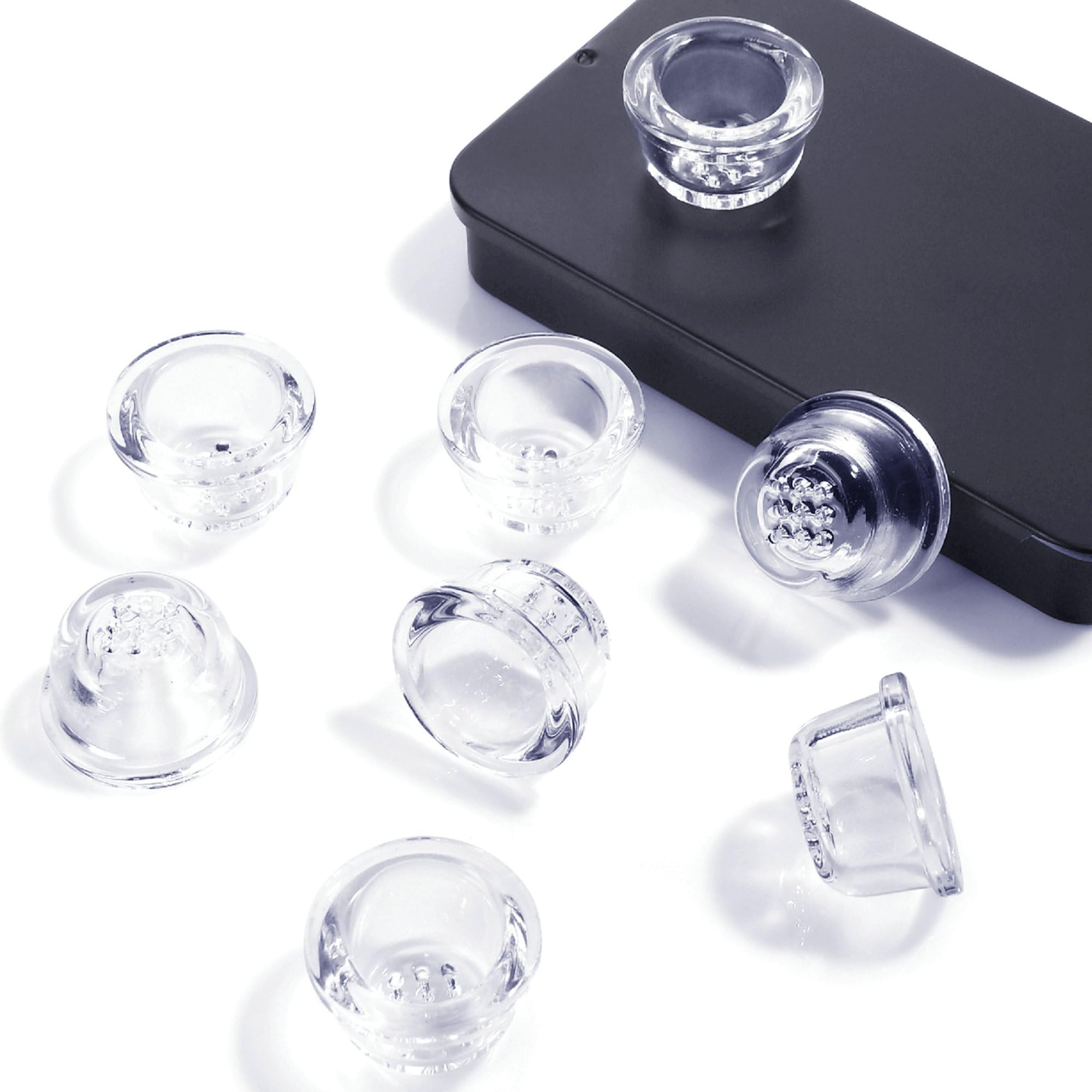 8 Pcs 0.6 Inch Glass Pipe Screens - High Temp Resistant Pipe Sieve Filters for Silicone Pipes - Flexible & Easy to Insert/Clean - Perfect for Smoking Accessories & Herbal Use
