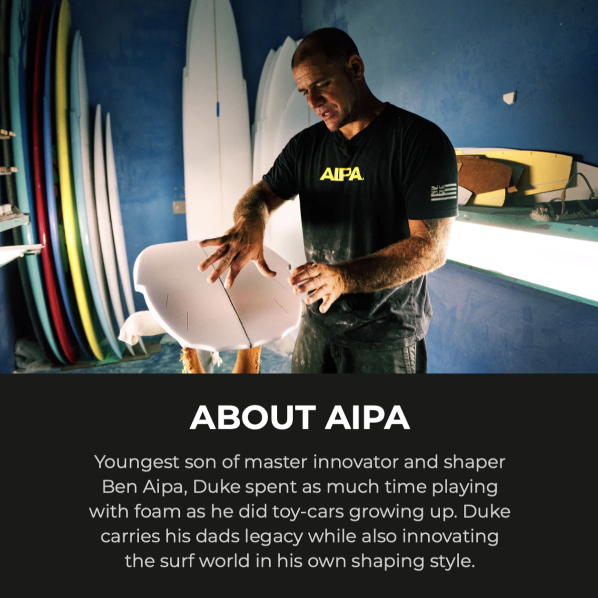 AIPA Big Boy Sting 8'0 Surfboard with Fusion HD FCS2 Fin System - Perfect for Big Wave Surfing and Performance Riding