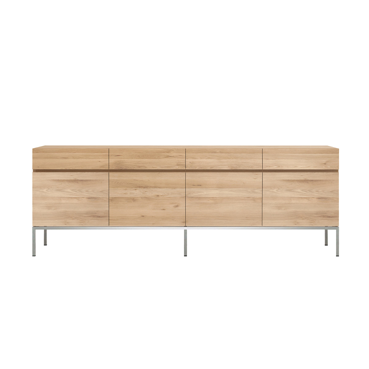 Stylish Ligna 4-Door Sideboard Buffet Cabinet - Modern Storage Solution for Dining Room, Living Room & Entryway