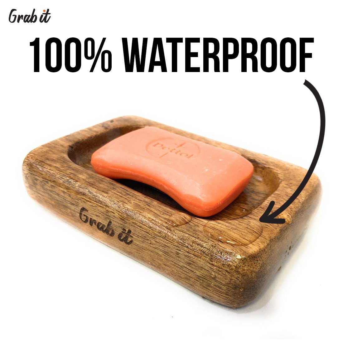 Premium Mango Wood Soap Dish - Handmade Natural Wooden Soap Holder for Bathroom, Shower & Kitchen | Eco-Friendly Bath Accessory for Spa, Vanity & Farmhouse Decor