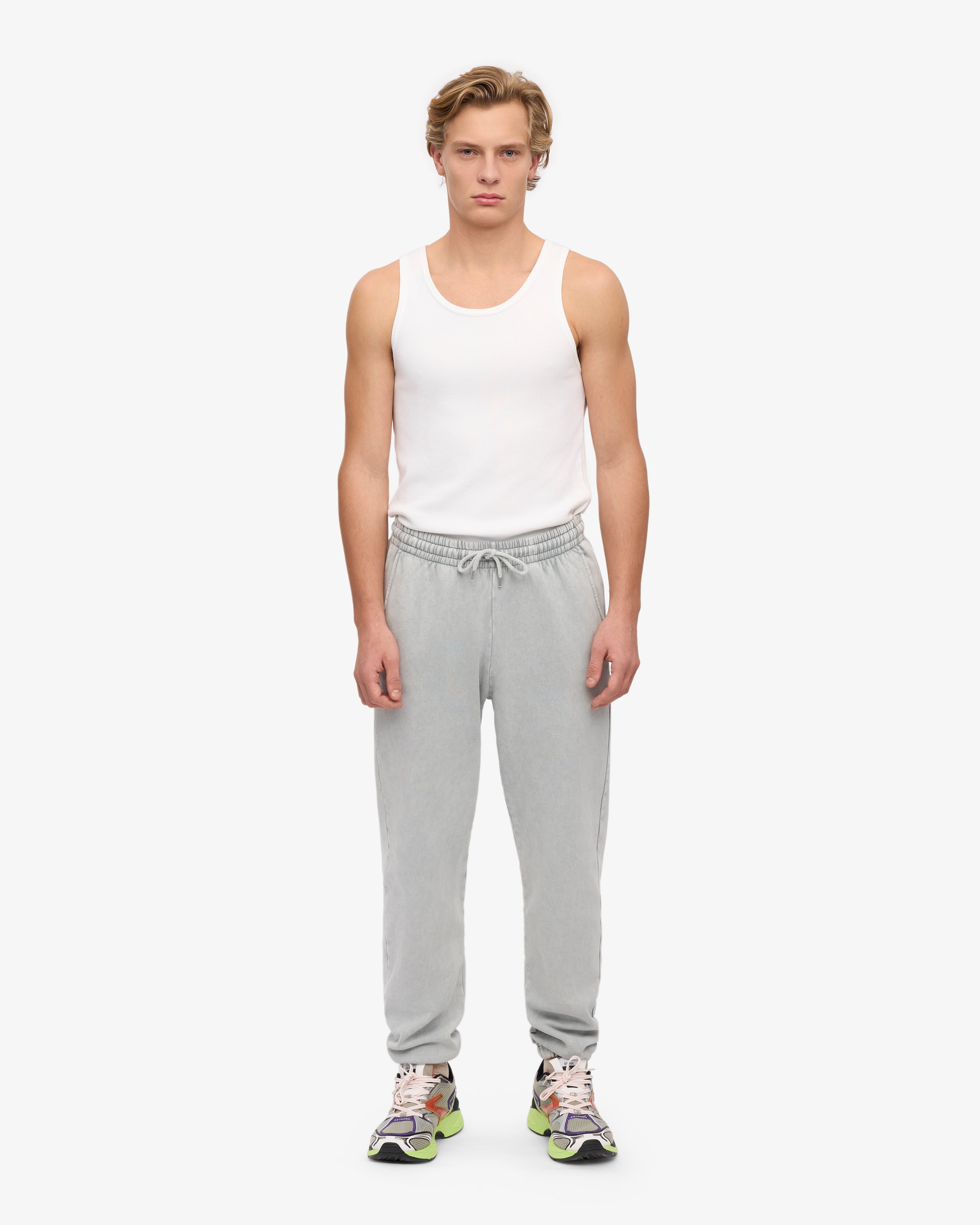 Organic Cotton Sweatpants for Women - Soft & Comfortable Faded Grey Lounge Pants - Perfect for Yoga, Running & Home Relaxation
