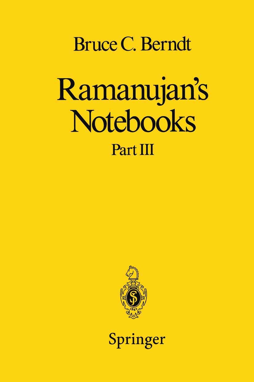 Ramanujan’s Notebooks Part III - Rare Mathematical Manuscripts & Theorems | Advanced Math Research, Academic Study & Historical Collection