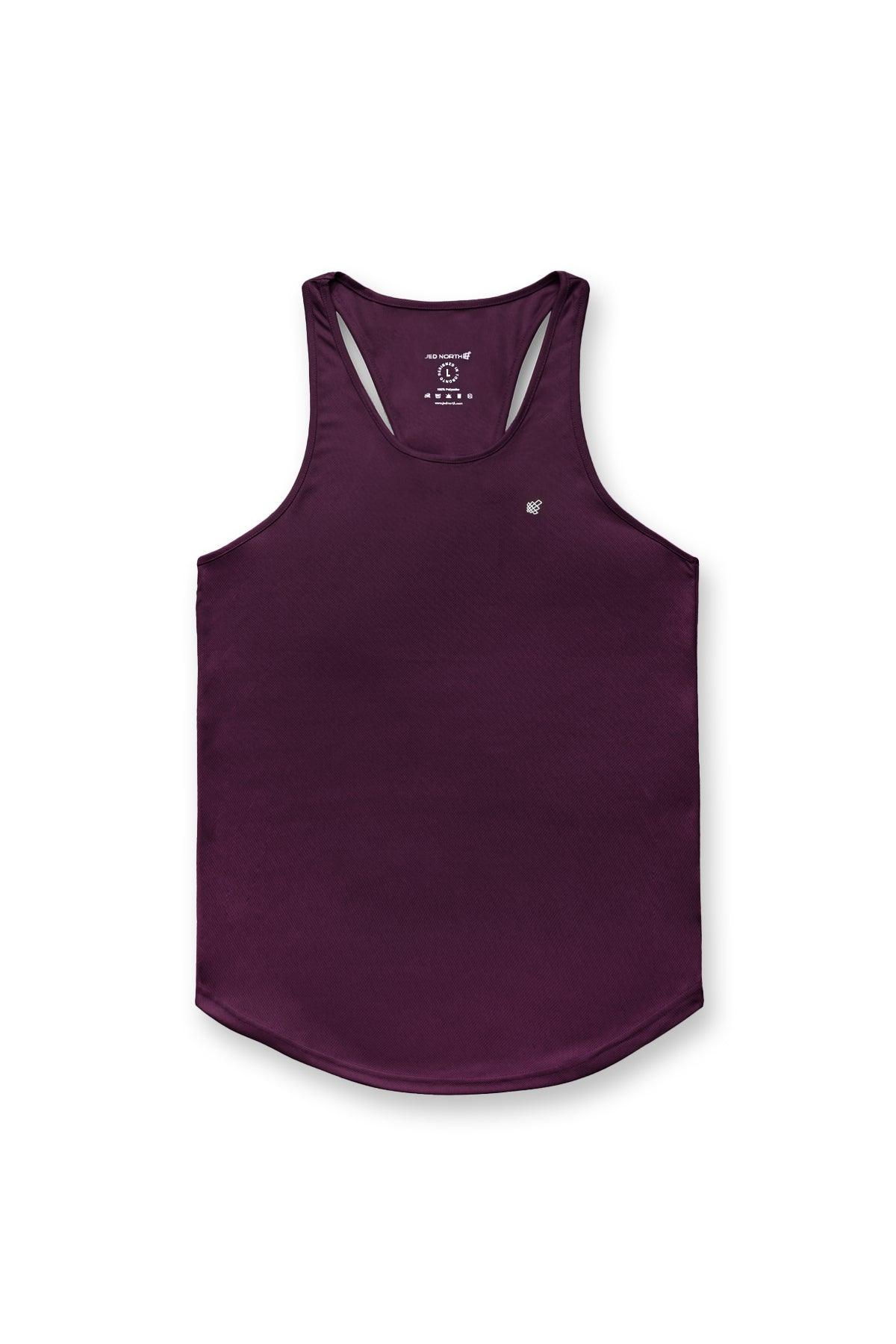 Jed North Microfiber Dri-Fit Tank Top for Women - Dark Purple Workout Shirt for Running, Yoga & Gym - Moisture Wicking Athletic Performance Top
