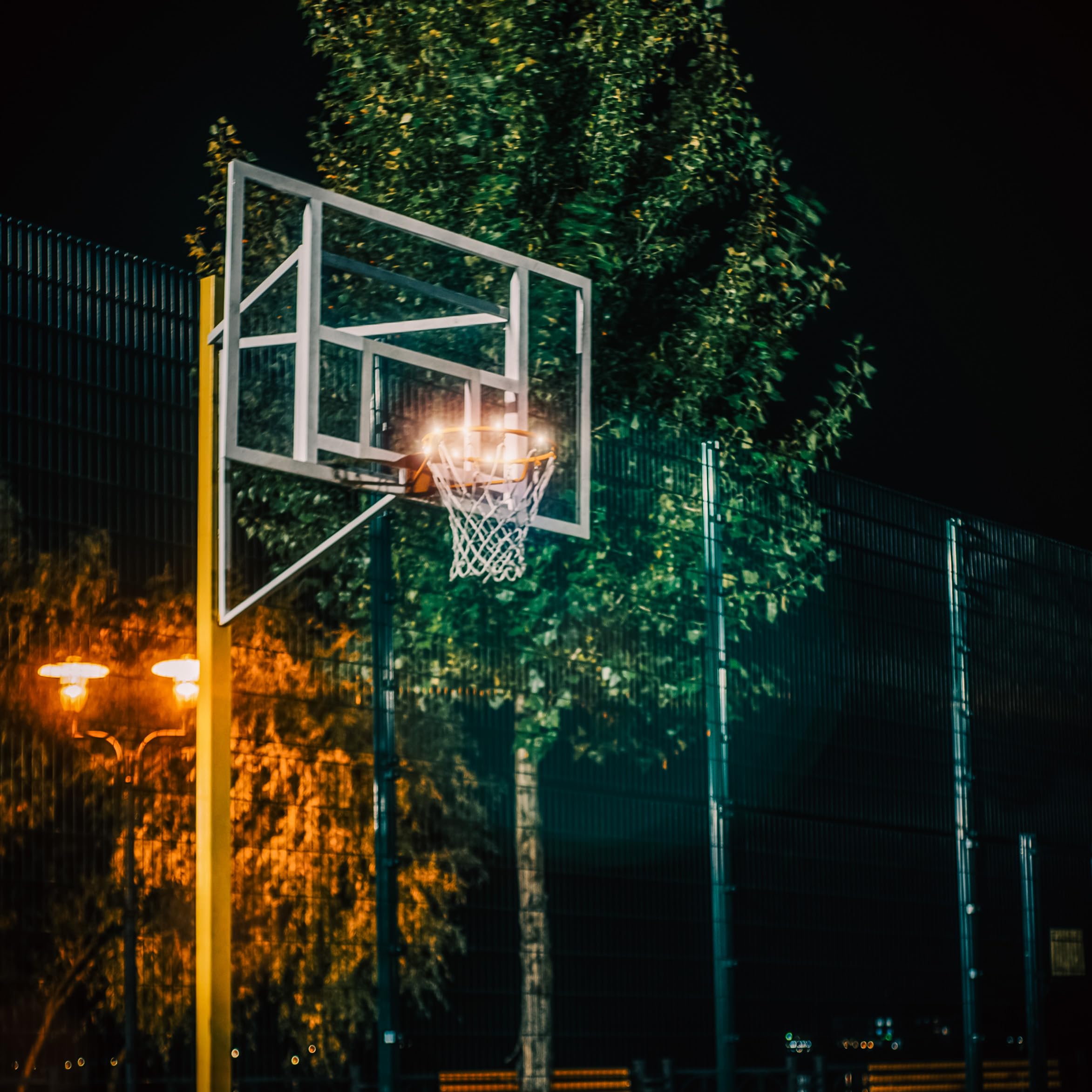 Trademark Innovations LED Basketball Hoop Lights - Neon Rim Lights for Basketball Hoop Accessories - Perfect for Night Games, Backyard Practice, and Court Decoration