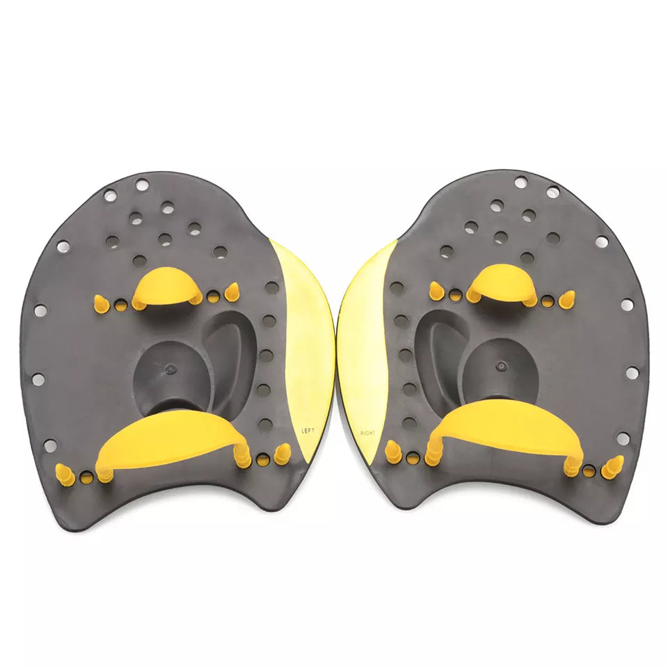 SwimPath Swim Training Hand Paddles - Yellow - Improve Stroke Technique & Strength for Competitive Swimming, Triathlon & Water Workouts