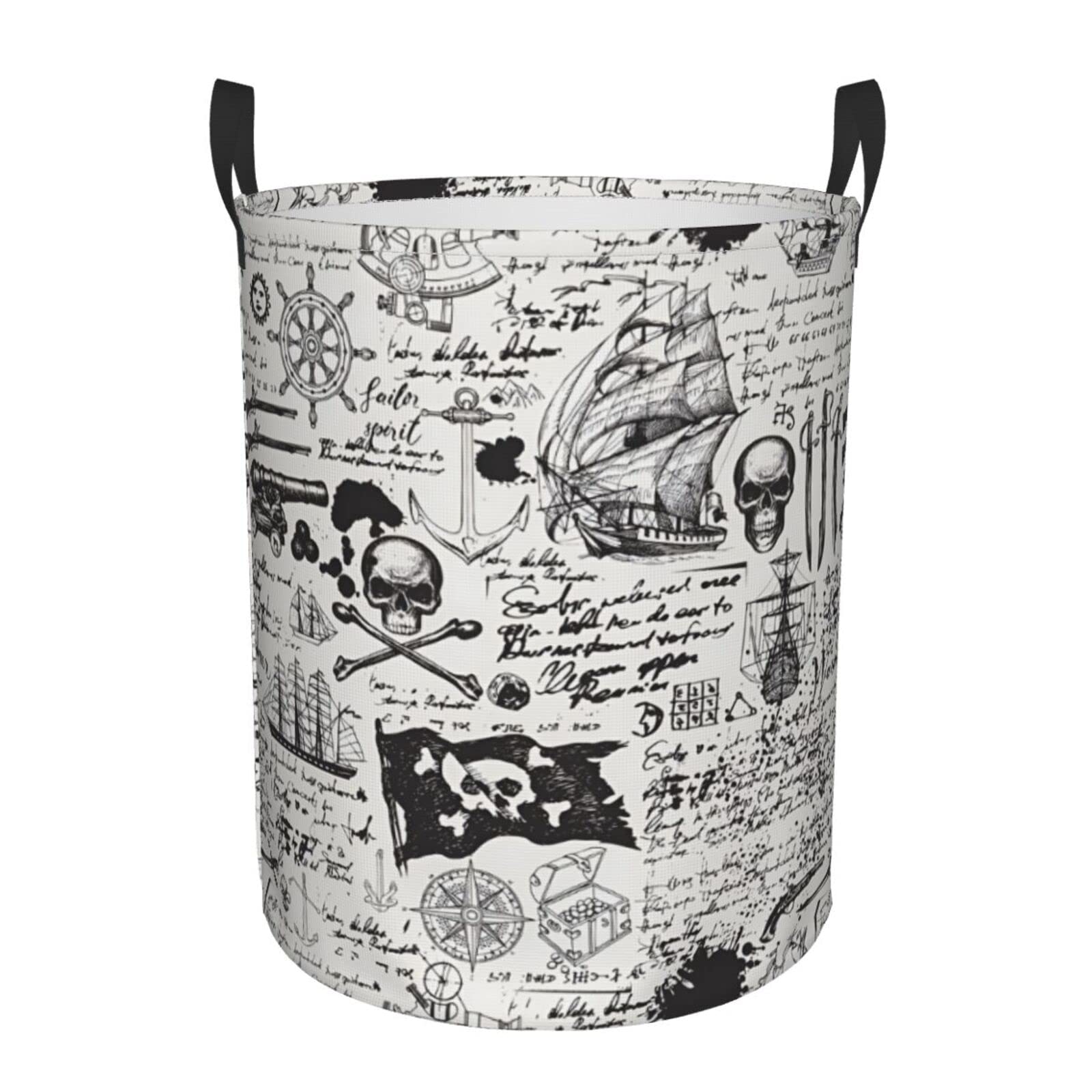 Collapsible Laundry Basket with Handles - Foldable Clothes Hamper for Bedroom, Bathroom & Dorm - Portable Storage Organizer for Dirty Laundry, Toys & Essentials - Grey Round Design for Easy Carry & Space Saving