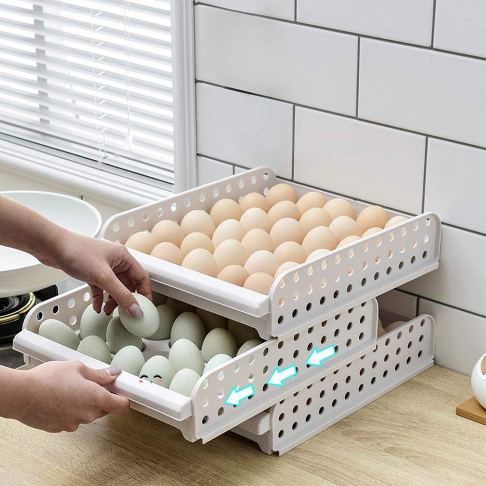 4-Layer Egg Storage Box for 120 Eggs - Kitchen Organizer for Fridge & Pantry