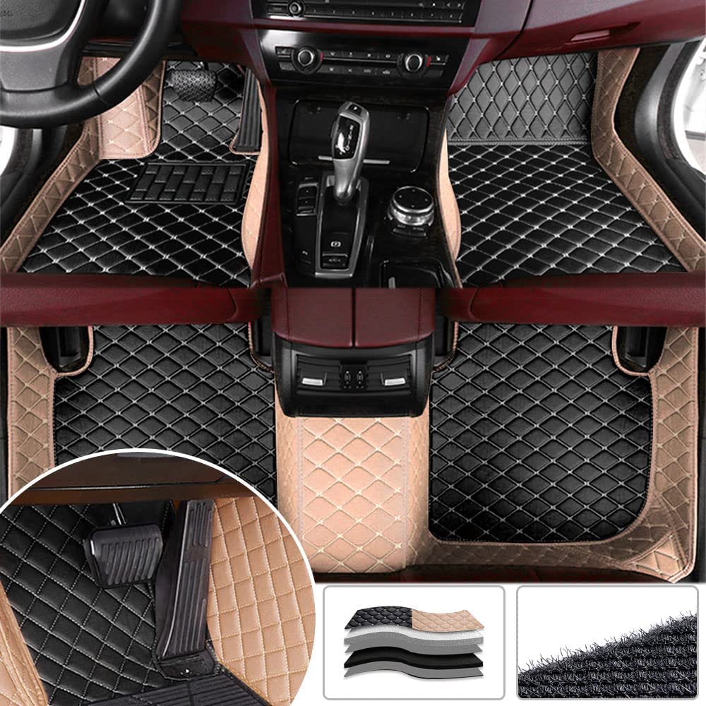 Custom Handmade Personalized Car Floor Mats - Premium Black & Beige Options | Perfect for SUVs, Sedans & Trucks | Durable & Stylish Interior Upgrade