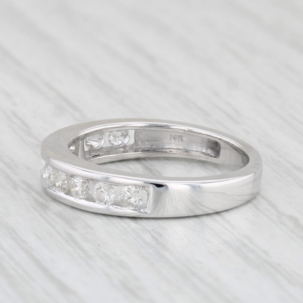 0.36ctw Diamond Wedding Band Ring - 14k White Gold Size 5 - Stackable Anniversary Ring for Women - Perfect for Bridal Sets, Engagement Stacking & Special Occasions