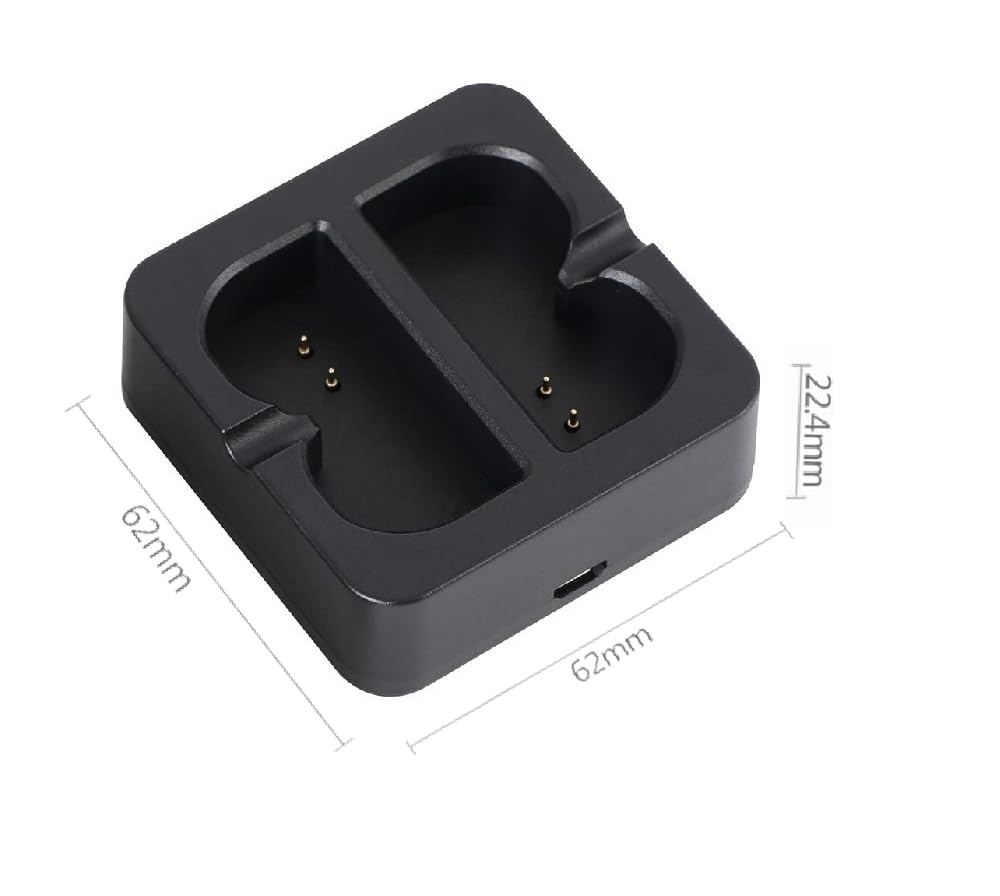 **Ring Battery Charger Dual Port - Compatible with Ring Doorbell 2/3/3+/4, Spotlight Camera, Solar Floodlight, Stick Up Cam & Endoscope Camera - Solar Power Backup for Home Security**