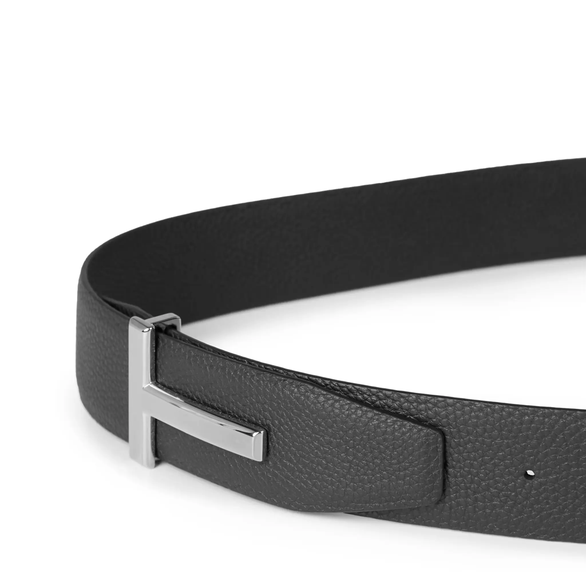 Tom Ford Reversible T Buckle Belt for Men & Women - Genuine Leather Dress & Casual Belt - Perfect for Office, Date Night & Everyday Wear