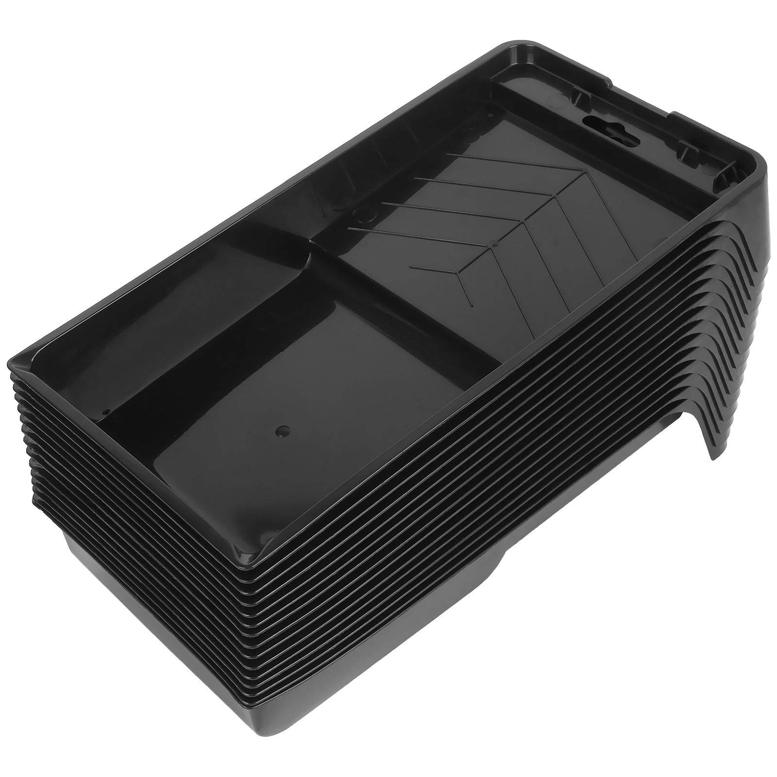 16 Pack Reusable Plastic Paint Roller Trays - Durable 4