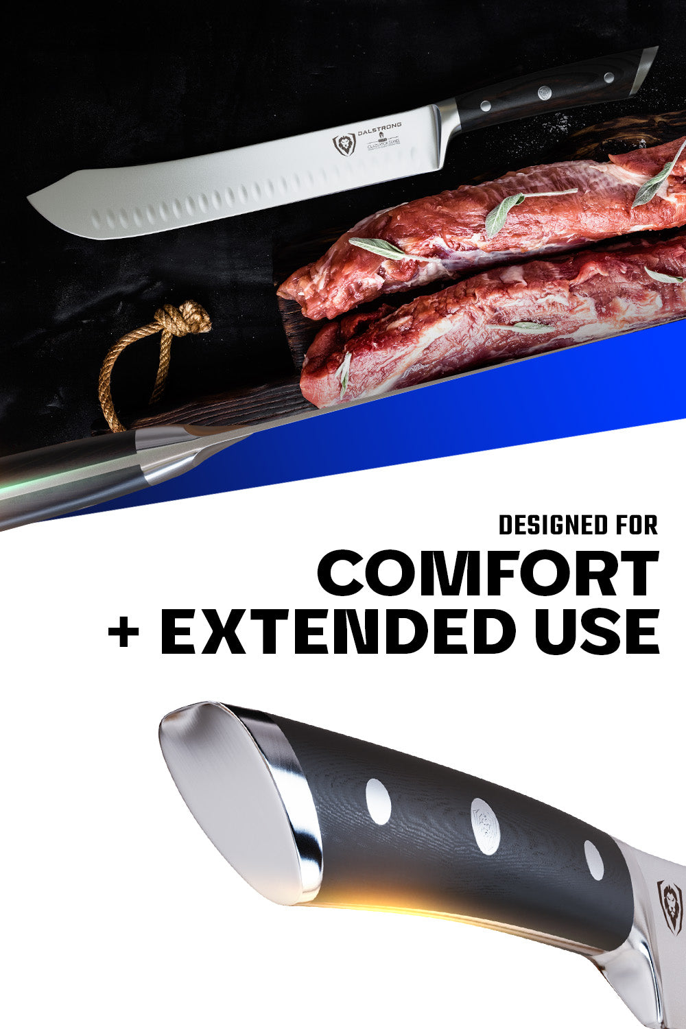Premium Bull Nose Butcher Knife 10