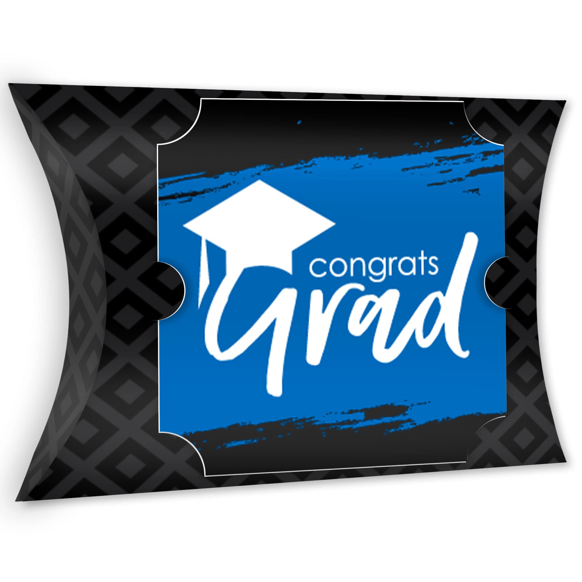 Royal Blue Graduation Favor Gift Boxes - Set of 12 Large Pillow Boxes with 'Best is Yet to Come' Design - Perfect for Graduation Parties, School Events & Celebration Decorations