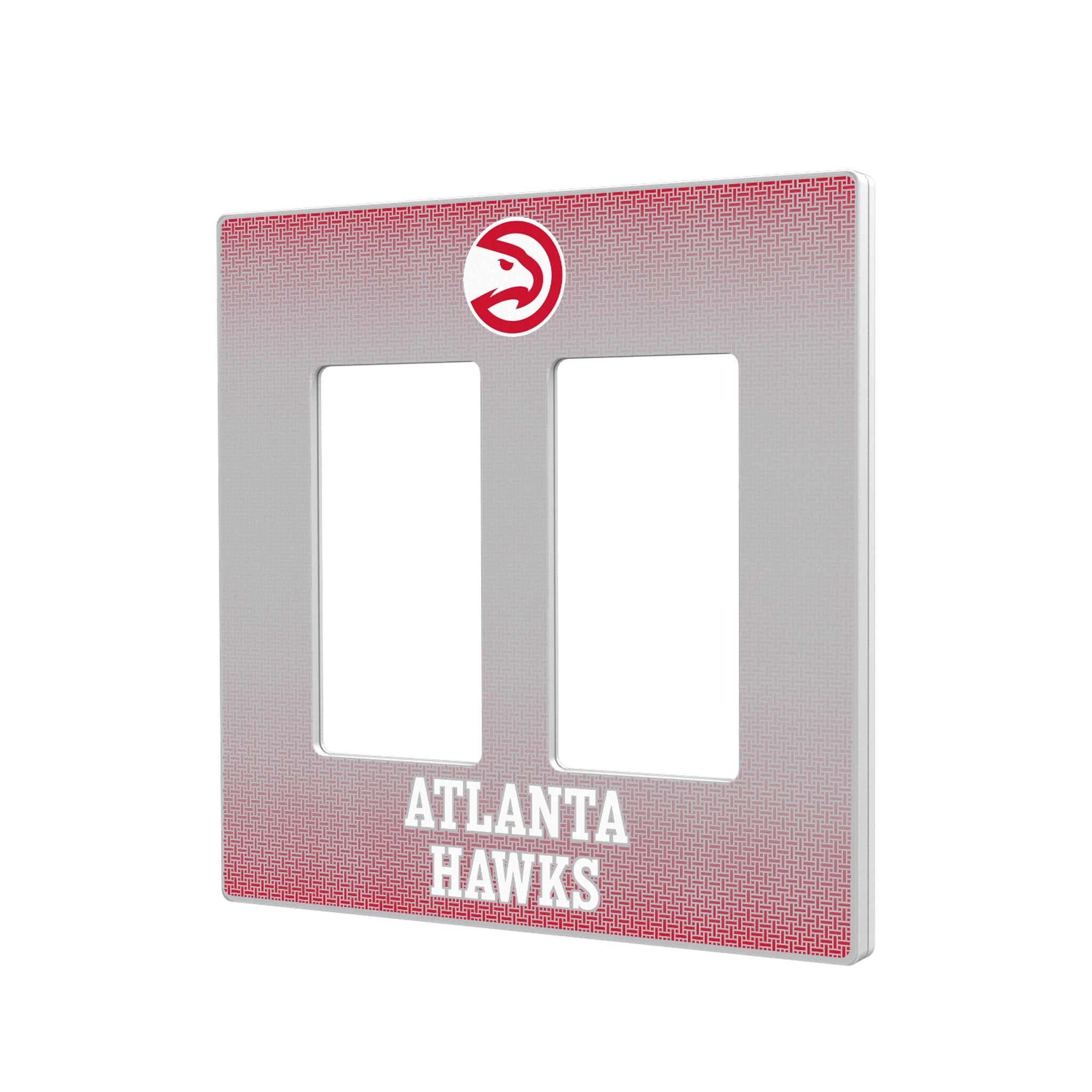 Atlanta Hawks Themed Linen Hidden Screw Light Switch Cover - Decorative Wall Plate for Home, Office & Fan Cave Decor