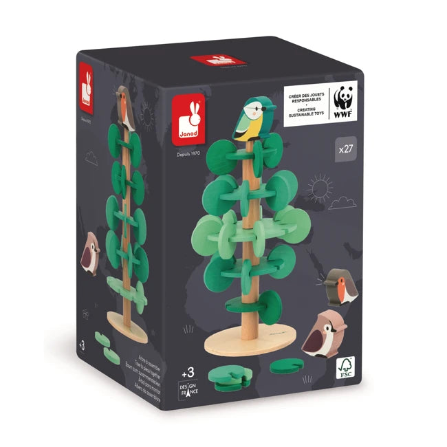 Janod Wooden Tree Puzzle - 37 Piece Educational Toy for Kids, Perfect for Learning & Playtime at Home or School