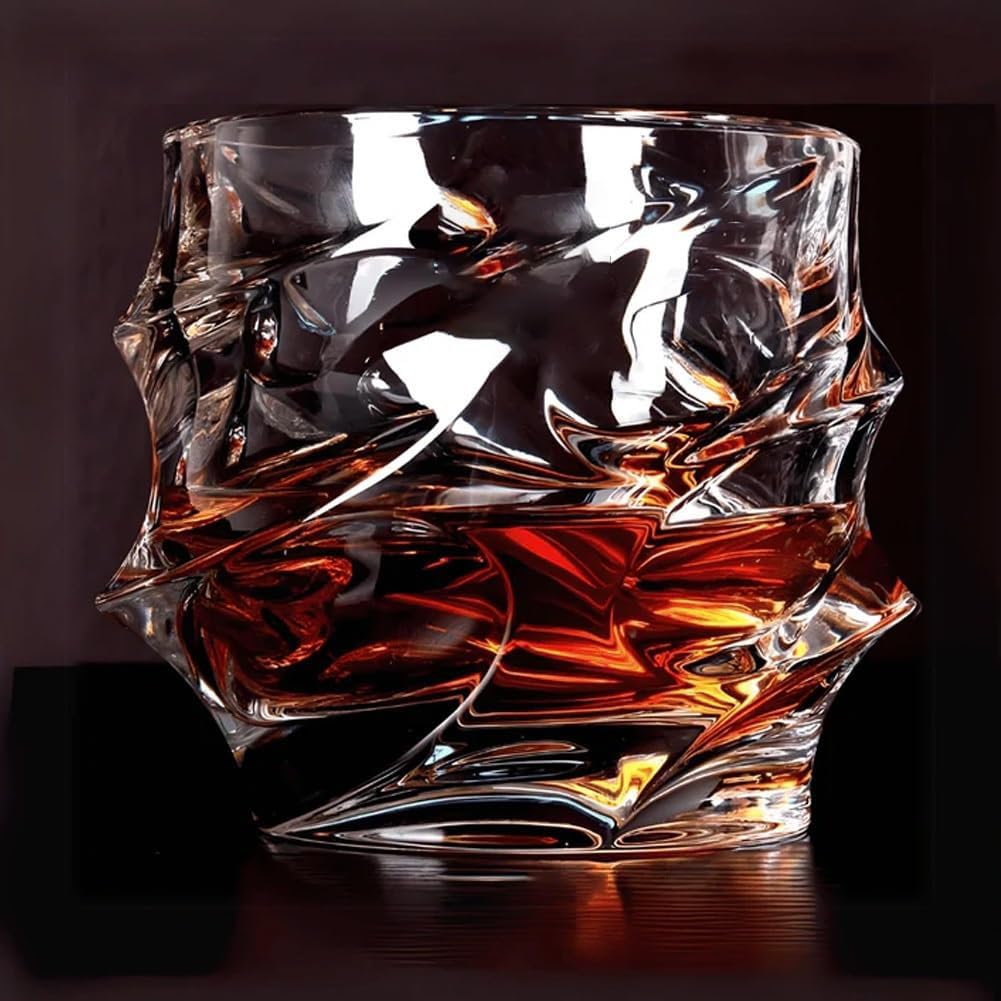 Premium Japanese Crystal Whiskey Glasses Set - Heavy Base Old Fashioned & Rocks Glasses for Scotch, Bourbon, Cigar Pairing - Elegant Barware for Home Entertaining & Gift Giving
