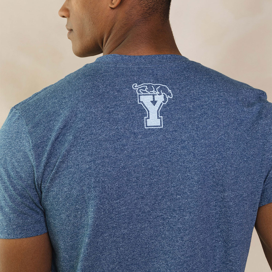 BYU Men's Classic Cotton T-Shirt - Navy Blue, Comfortable & Breathable for Casual Wear, School Spirit, and Everyday Outfits