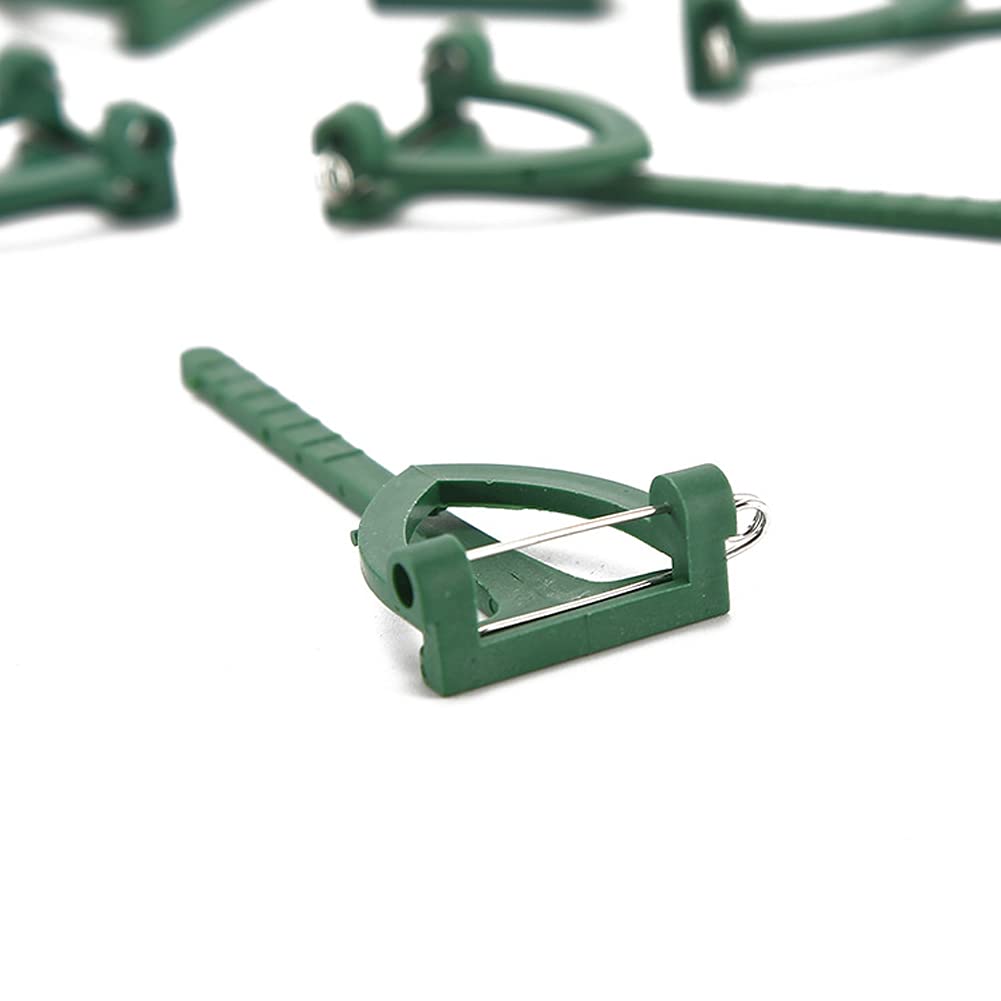 50Pcs Plastic Corsage Safety Pins - Boutonniere Pins for Weddings, Prom, Graduation - Triangle Flower Brooch Clips for Lapel, Bouquet & Corsage (Green)