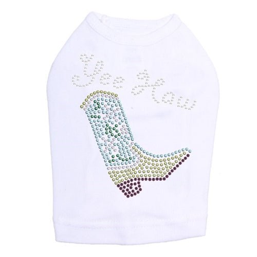 Yee Haw Dog Tank Top - Green & Turquoise Pet Apparel for Dogs - Perfect for Western Themed Parties & Outdoor Adventures