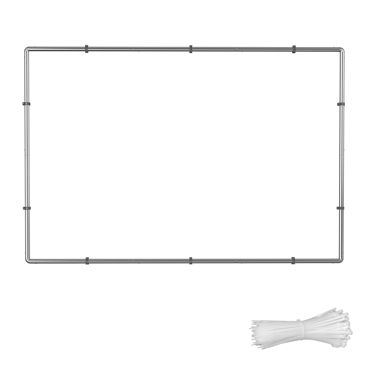 COARBOR 8'x6' Stainless Steel Wall Mount Banner Frame - Trade Show Display, Poster Holder, Wall Exhibitor Background for Advertising & Events | Durable & Professional