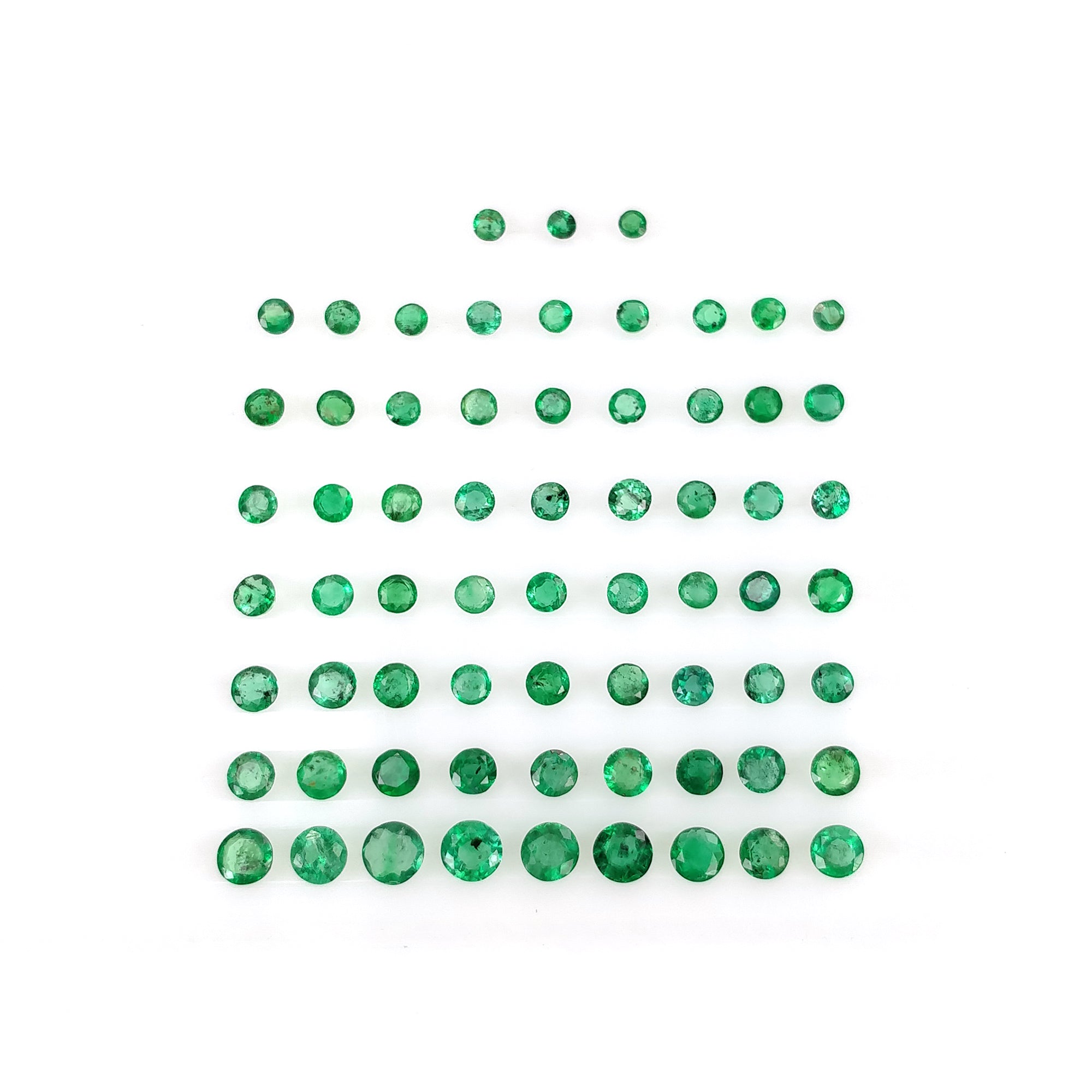 5.00ct Natural Untreated Green Emerald Gemstone - Round Cut 2mm-4mm for Jewelry Making, Engagement Rings & Fine Collections