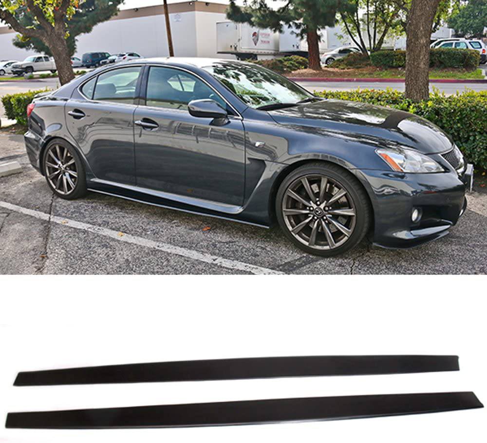 Universal Car Side Skirts 80 x 5 Inch - Curved Design Flat Bottom Line Auto Body Kit for Sedan, Coupe, Hatchback | Perfect for Street Racing & Custom Car Styling