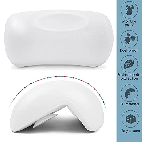 Non-Slip SPA Bath Pillow with Suction Cups - Waterproof & Soft Headrest for Relaxing Baths