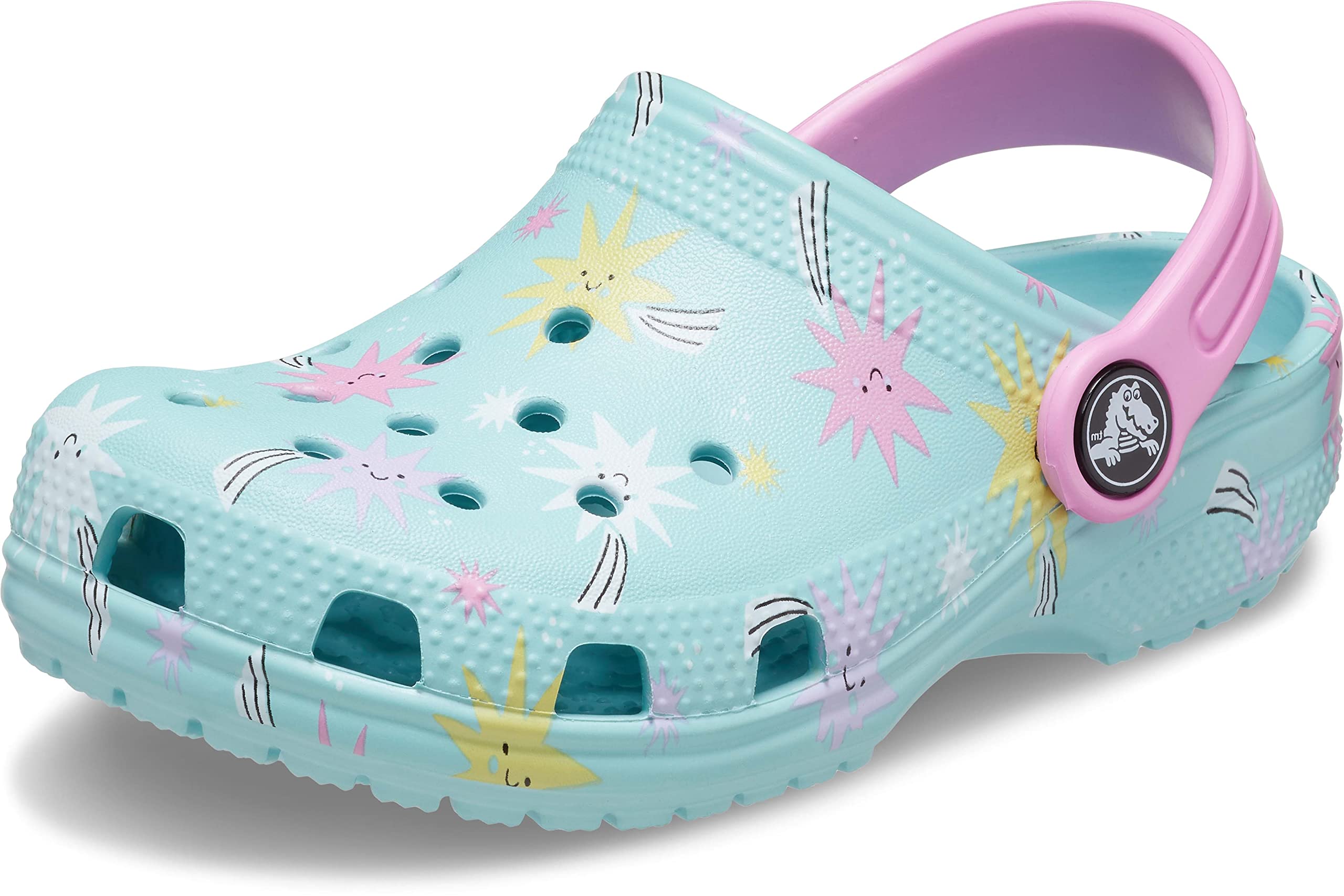 Crocs Unisex Kids Classic Graphic Clogs - Comfortable Lightweight Slip-On Shoes for Boys & Girls - Perfect for School, Play & Outdoor Activities