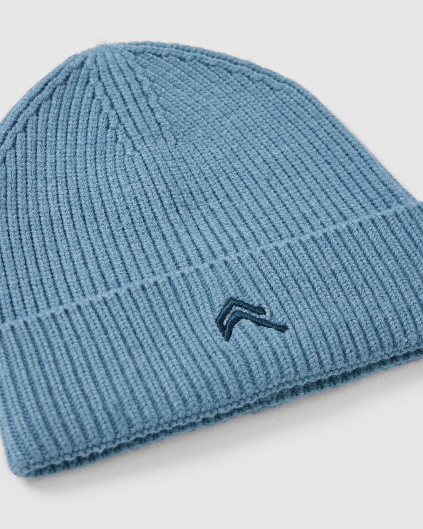 Steel Blue Ribbed Beanie - Warm Winter Knit Hat for Men & Women - Perfect for Skiing, Snowboarding & Outdoor Activities