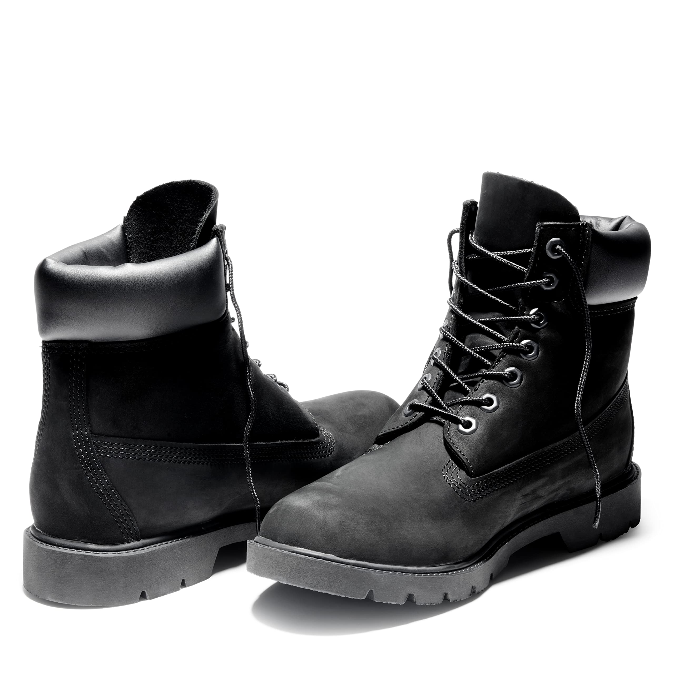 Timberland Men's 6-Inch Premium Waterproof Leather Boots with Padded Collar - Comfortable & Durable Hiking, Work & Outdoor Boots for All-Day Wear