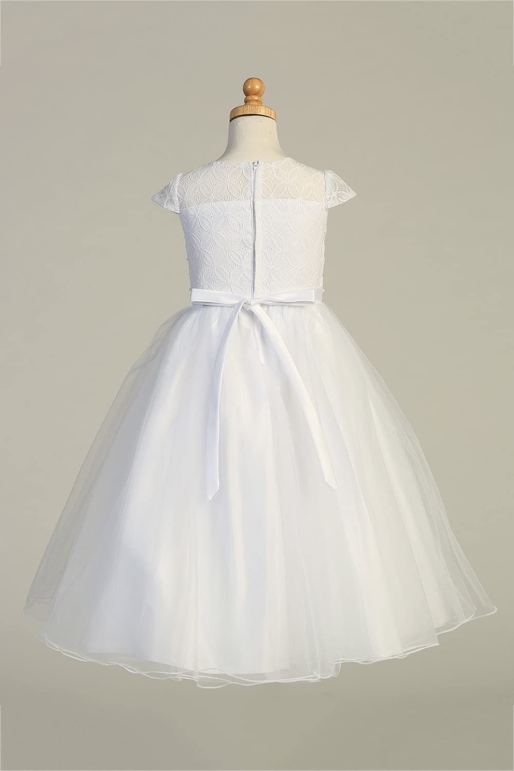 Pink Princess First Communion Dresses for Girls 7-16 | 1st Holy White Dress Plus Size | Perfect for Church Ceremonies, Baptisms & Special Occasions