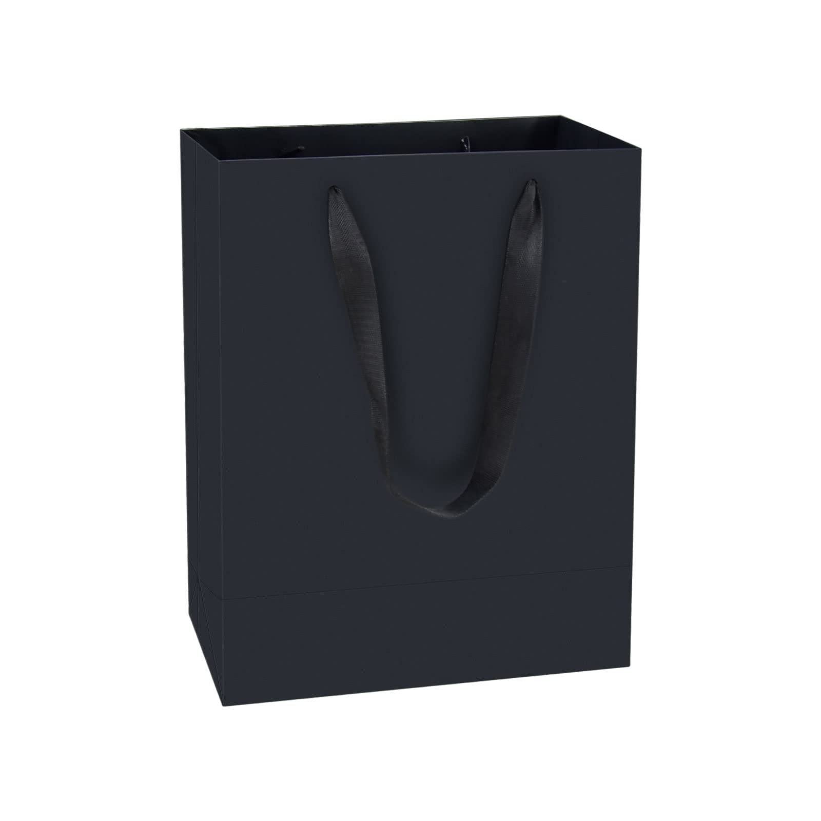 HUAPRINT 30 Pack Matte Black Paper Gift Bags with Handles - 10