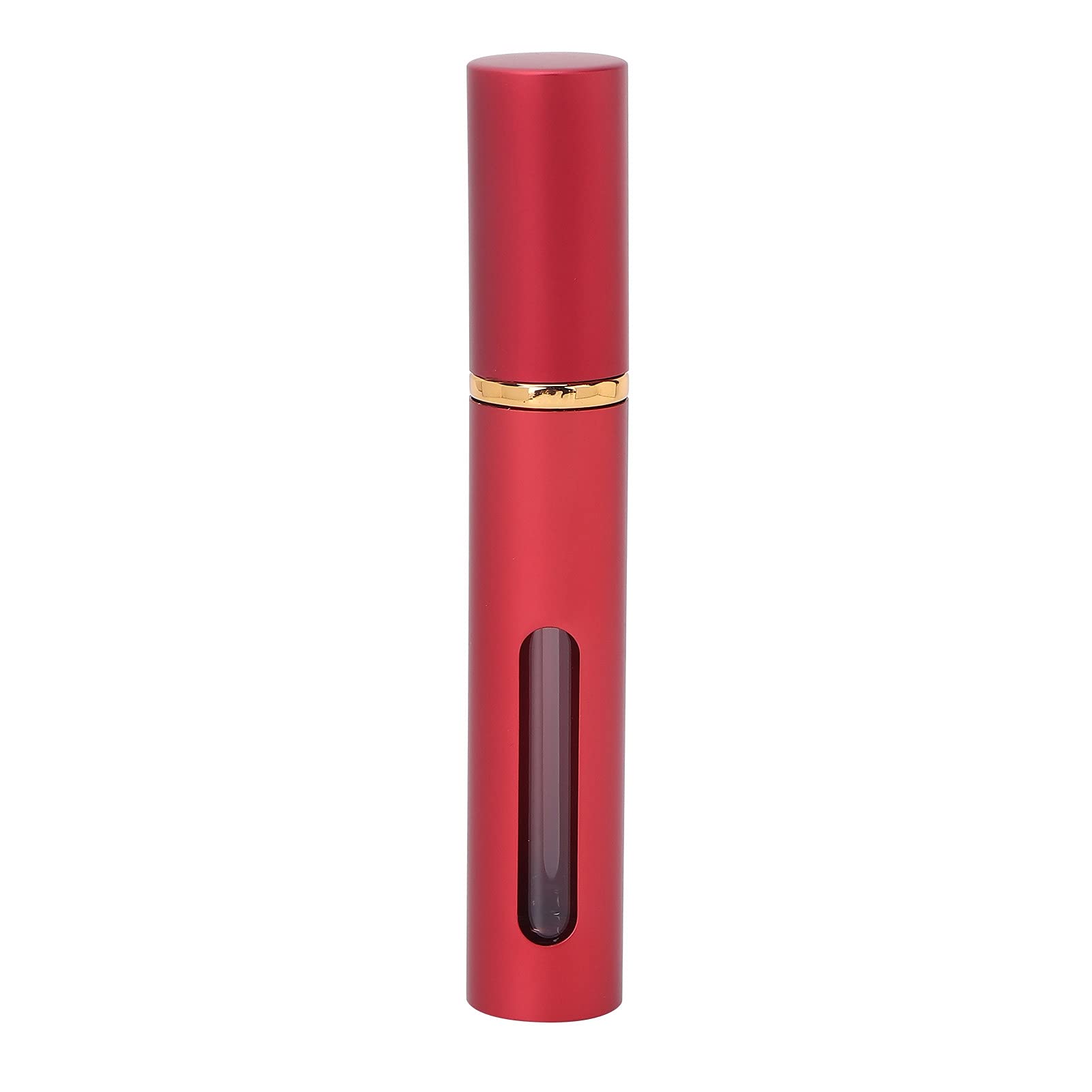 Empty Roll On Bottle - Refillable Alumite Perfume Bottle with Visible Design for Essential Oils & Fragrances | Perfect for Gym, Travel, Parties & Home Use (Red)