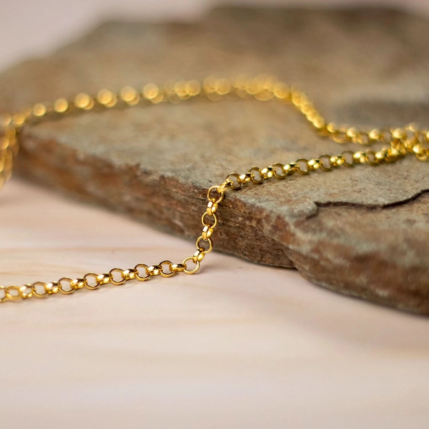 Belcher Chain Gold Vermeil Necklace for Women - 18K Gold Plated Layering Chain Jewelry - Perfect for Everyday Wear, Gifts & Special Occasions