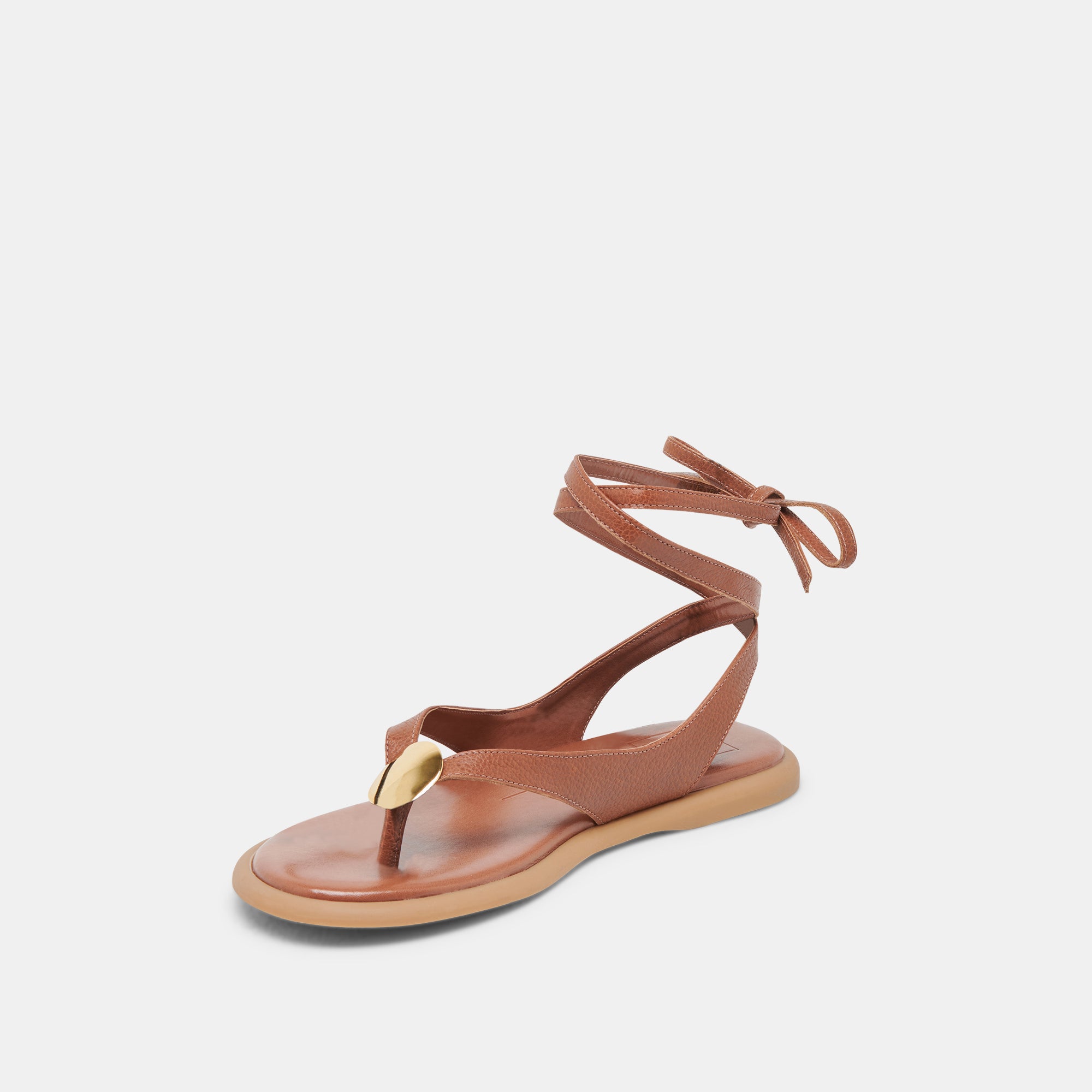 Judy Sandals Women's Cognac Leather Slides - Comfortable Casual Summer Shoes for Beach, Pool, and Outdoor Wear