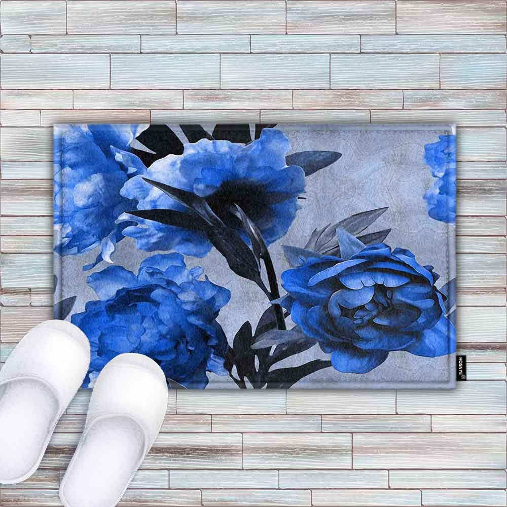 Non-Slip Flower Door Mat - Watercolor Rose for Bathroom & Bedroom