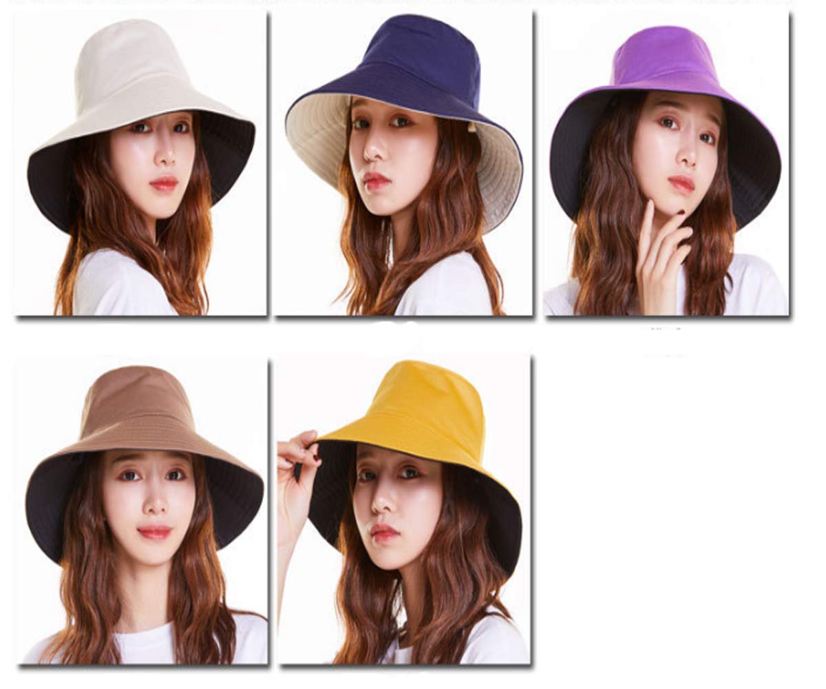 YEKEYI Packable Extra Large Wide Brim Floppy Sun Hat - UPF 50+ Reversible Beach Hat for Women & Men - Summer Sun Protection for Outdoor Activities, Travel, Gardening, and Poolside Relaxation
