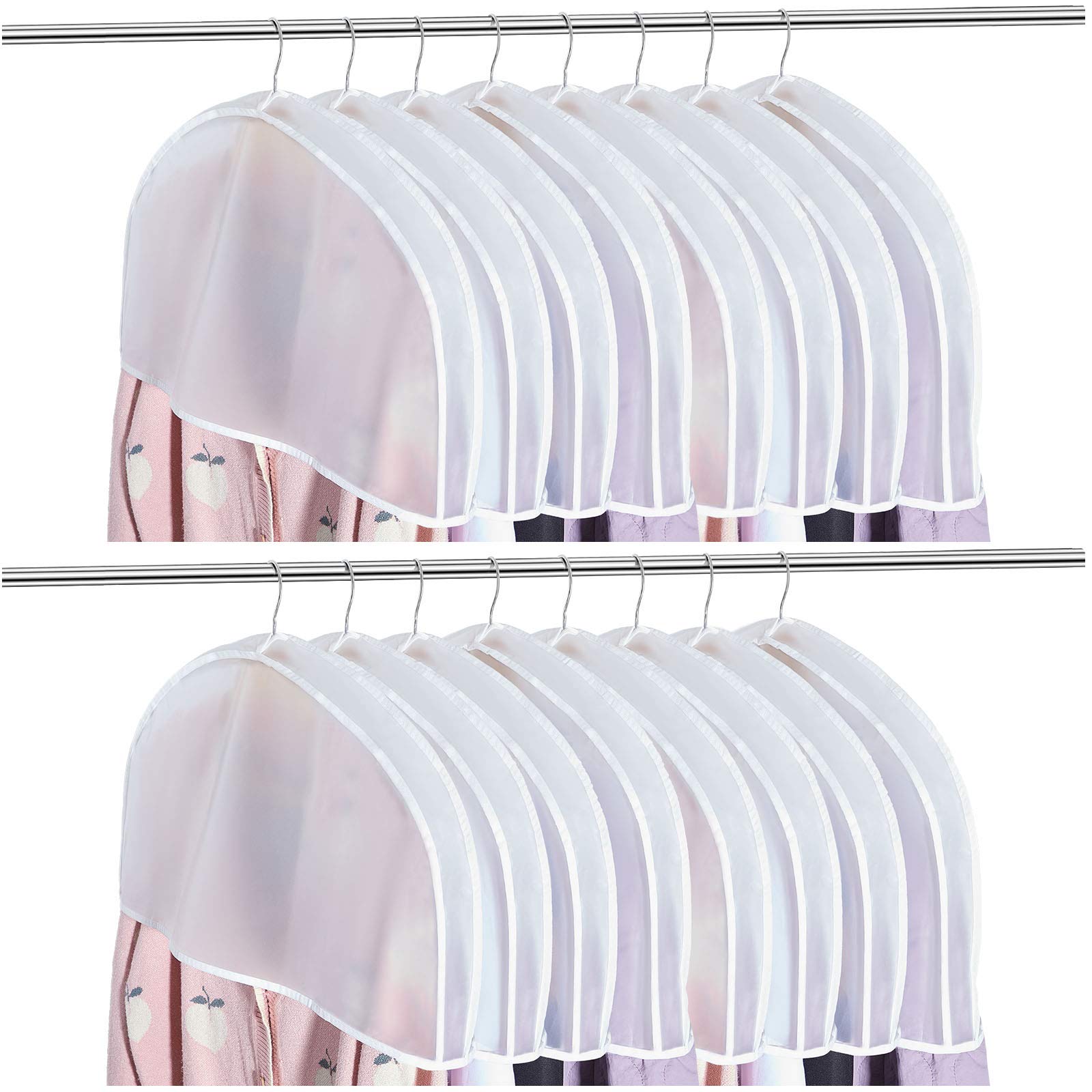 24 Pack Shoulder Dust Covers for Hanging Clothes - 24