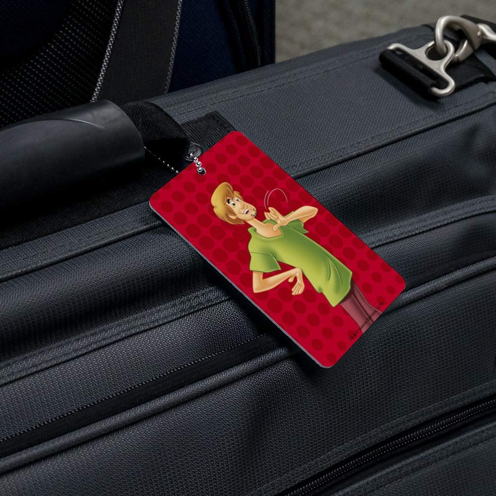 Scooby-Doo Shaggy Character Luggage Tag - Durable Suitcase ID Card Holder for Travel Bags - Perfect for Carry-Ons, Backpacks & Kids' Luggage Identification