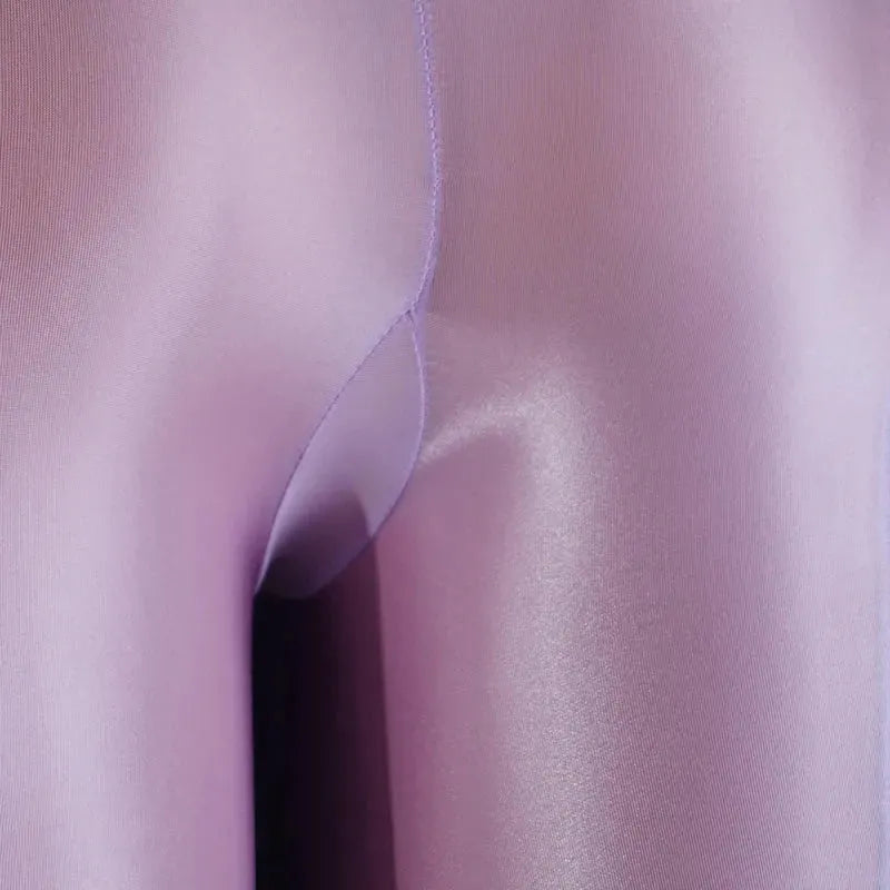 Sexy Women's Transparent Fitness Tights - Shiny Sports Gym Leggings, Satin Glossy Stockings for Dance, Workout & Club Party | High Waisted Yoga Pants for Women | Perfect for Gym, Nightclub & Dance Classes