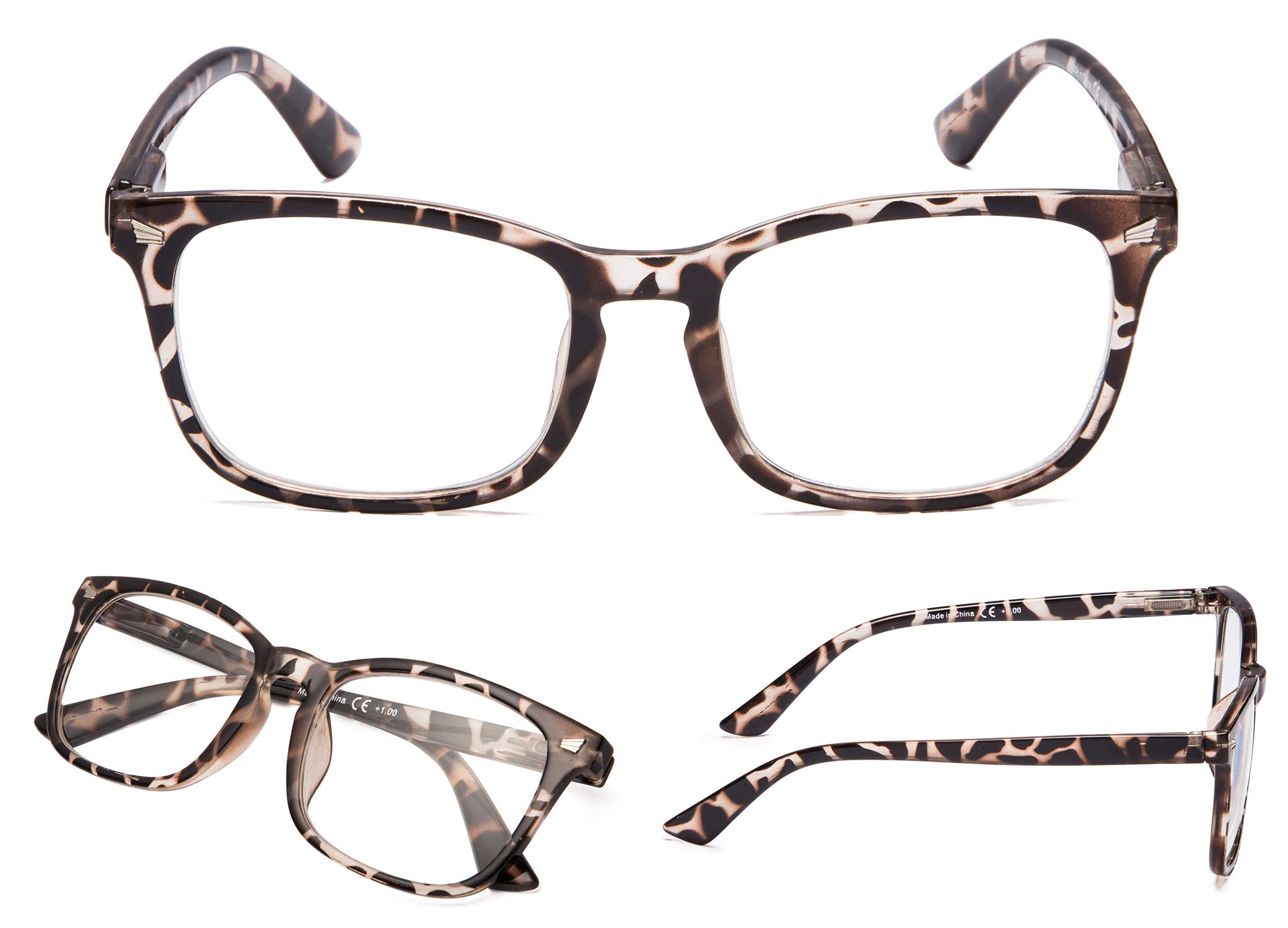 LUR Reading Glasses 5 Pack - Stylish Women's Readers with Lightweight Frame & Anti-Glare Lenses for Reading, Working, and Computer Use