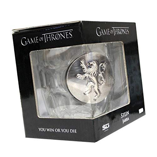 Game of Thrones Lannister Metallic Logo Crystal Beer Stein Mug - Official Licensed Collectible Cup for GOT Fans, Medieval Themed Parties & Home Bar Decor