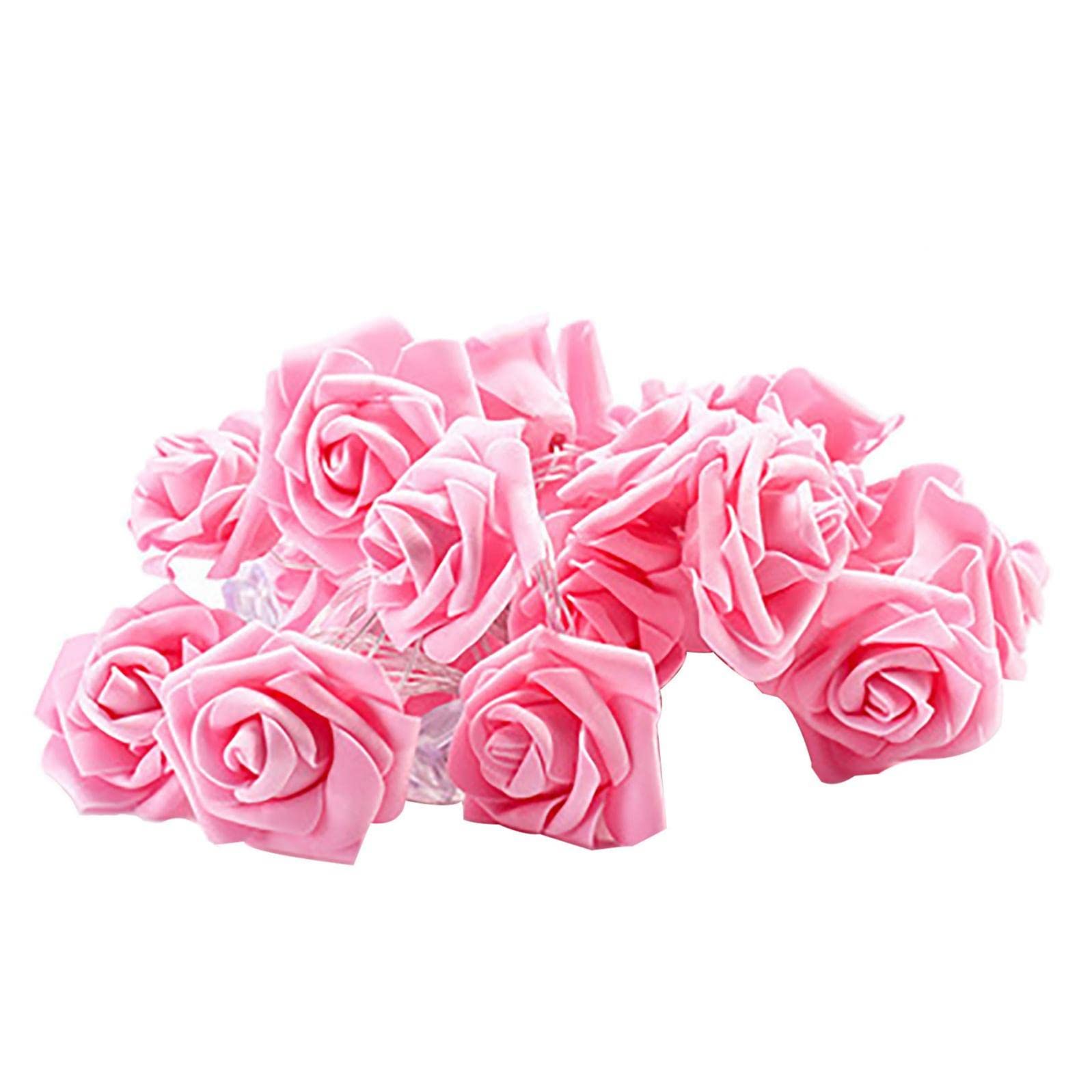 Romantic Rose Flower String LED Lights - 10ft Fairy Lights for Wedding, Party, Garden & Valentine's Day Decor - Waterproof Outdoor/Indoor Decorative Lighting for Bedroom, Patio, Backyard & Special Events