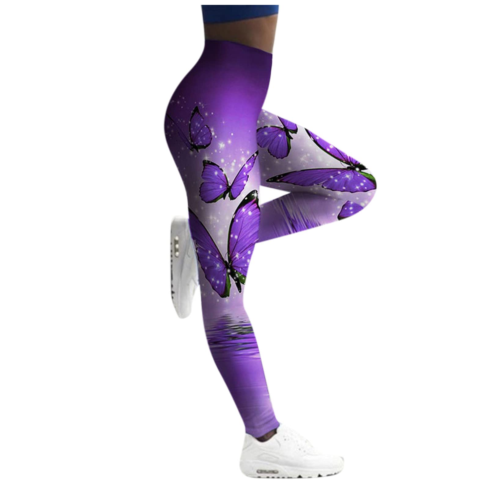 Smooto High Waisted Tummy Control Yoga Pants for Women - XXL Purple Honeycomb Gym Leggings with Skirt | Perfect for Workout, Running & Lounge Wear