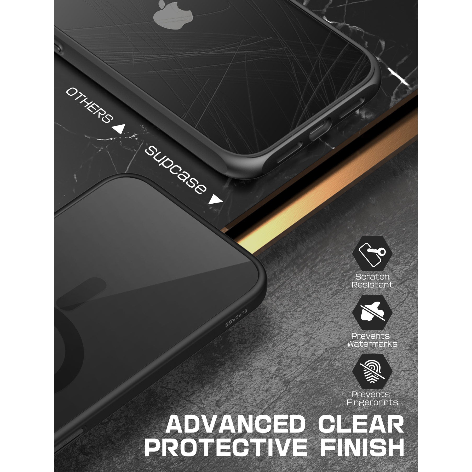 iPhone 13 Pro Max Case 6.7 Inch - Unicorn Beetle MAG Slim Clear Protective Cover with MagSafe Compatible (Smoke Black) - Perfect for Everyday Use, Travel & Wireless Charging