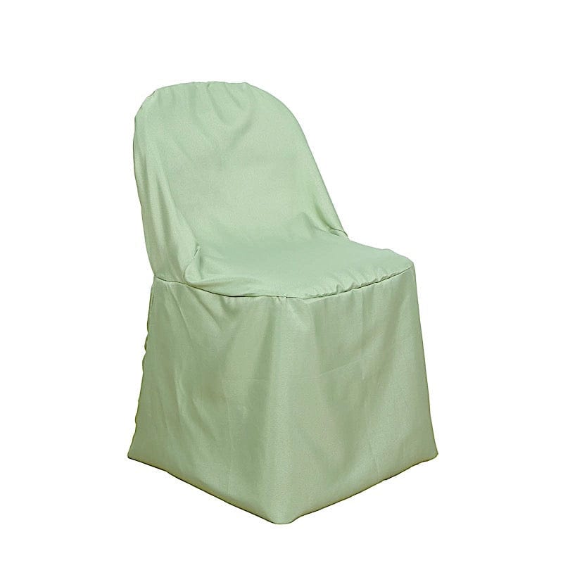 Foldable Flat Chair Covers for Weddings, Parties & Events - Elegant Decorations for Banquets, Receptions & Outdoor Gatherings