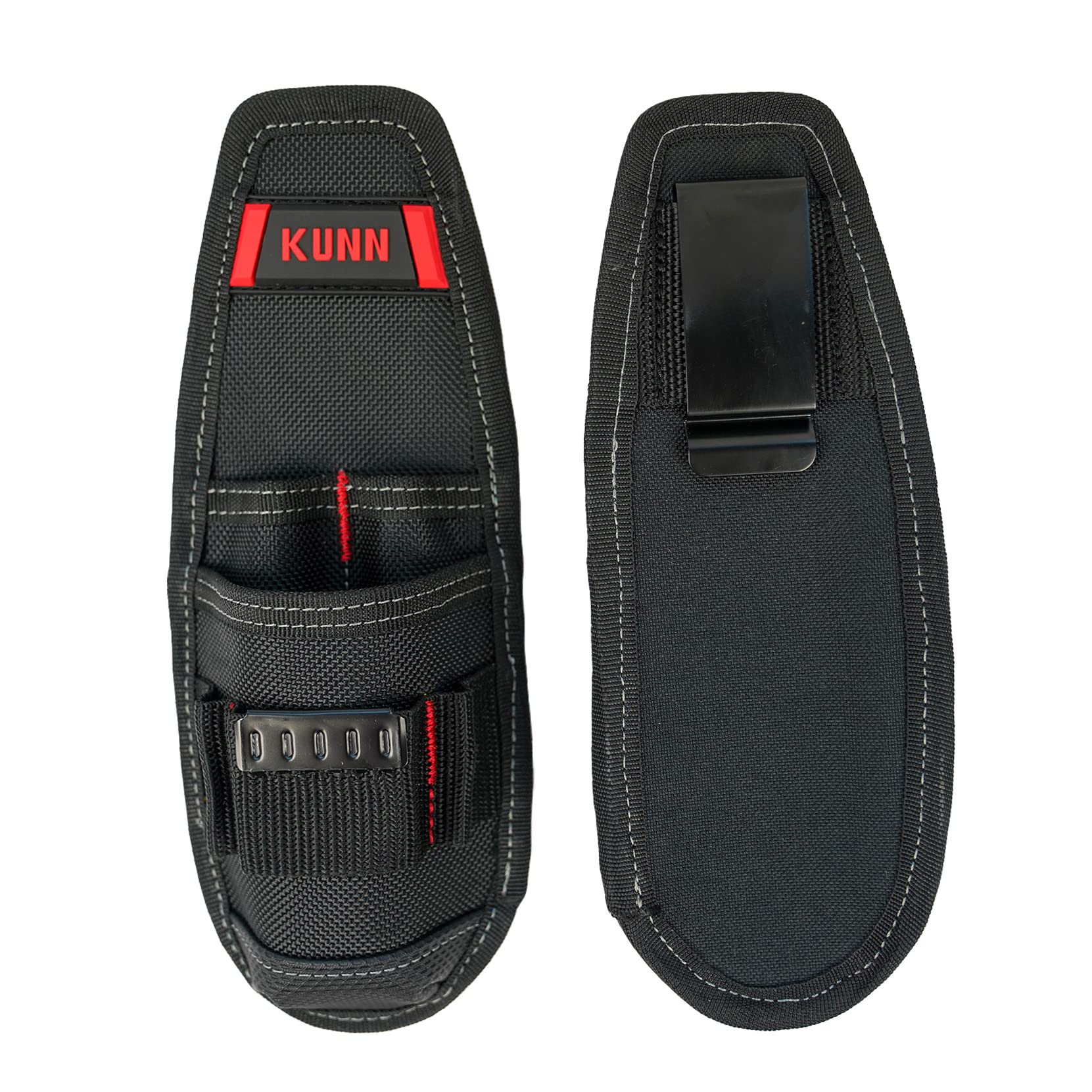 KUNN Tool Holster - Heavy Duty Cordless Drill Holder & Small Tool Pouch for Electricians, Carpenters & DIY - Perfect for Work Belt, Tool Belt & Job Site Organization