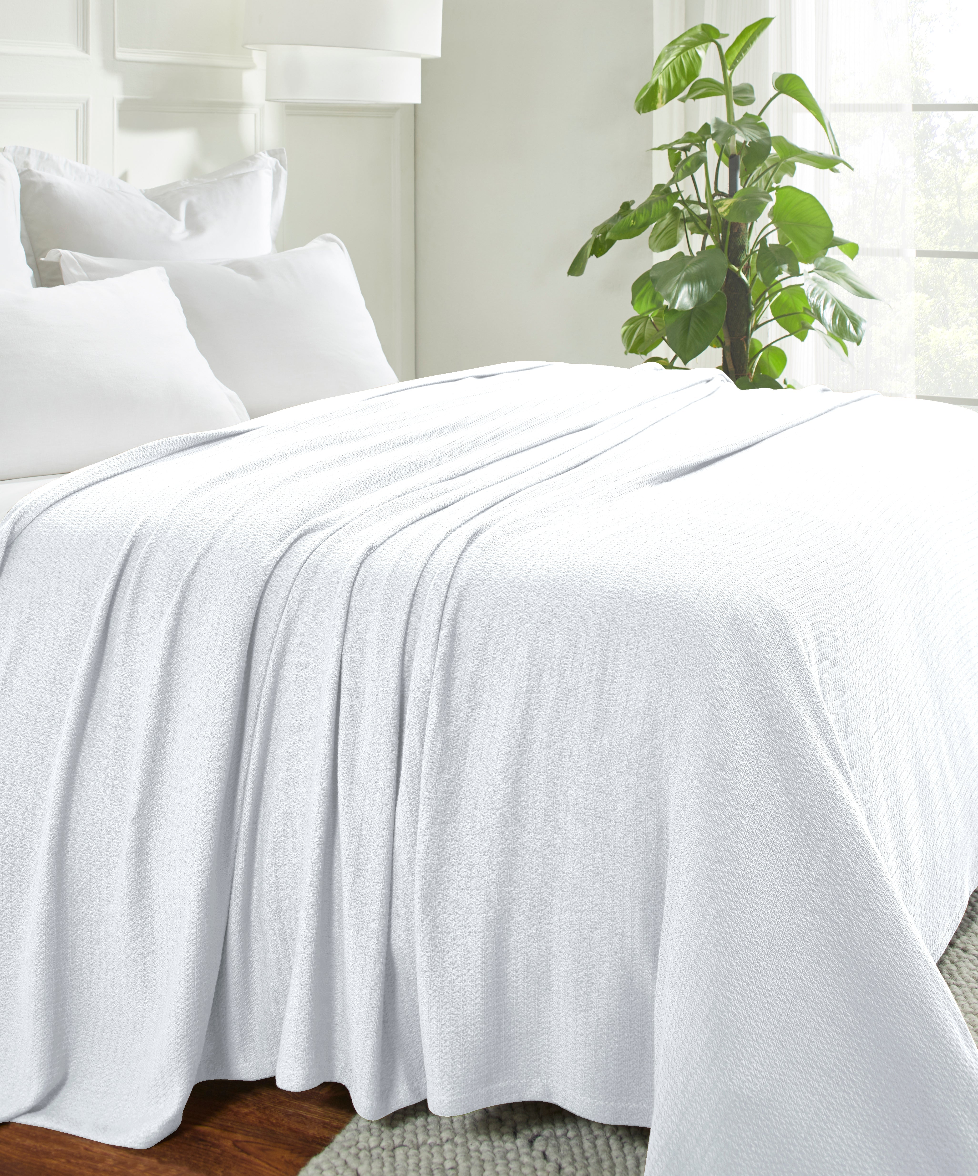 Premium Textured Cotton Waffle Weave Blanket - Soft & Breathable Throw for Bed, Sofa & Couch - Cozy Home Decor Gift for All Seasons